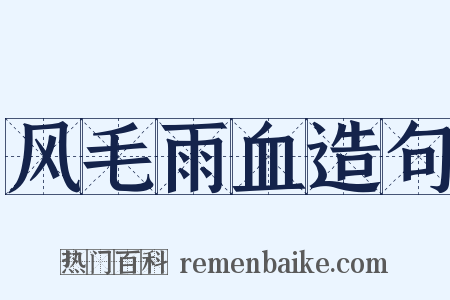 风毛雨血造句是什么意思的图片